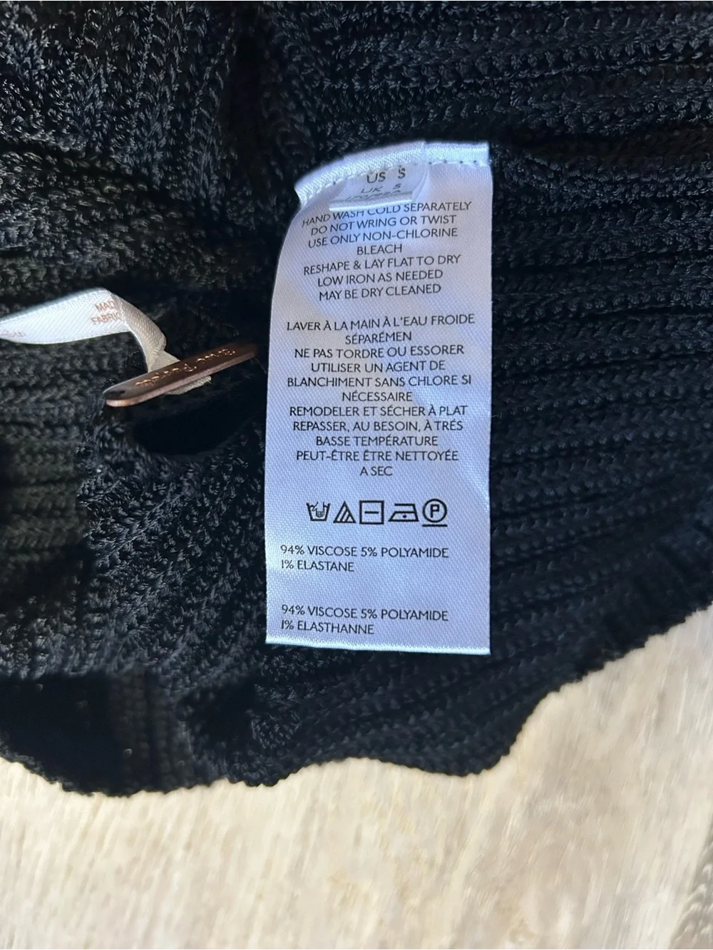Free People Black Ribbed Knit Cropped Top - Women's NWOT